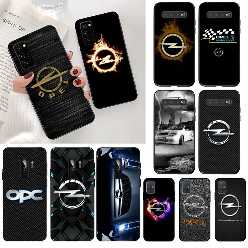 Новинка чехол для автомобиля Opel Astra черный мягкий телефона Samsung S20 plus Ultra S6 S7 edge S8 S9