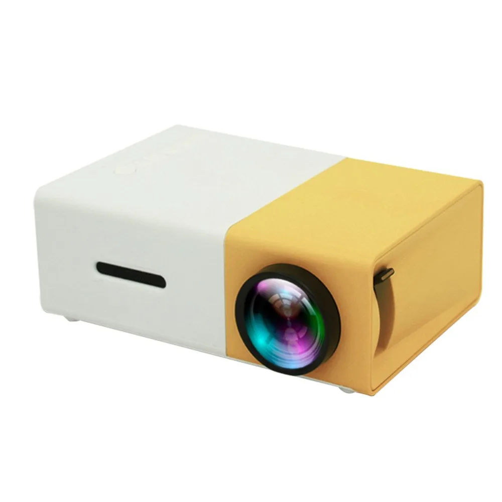 YG300 Светодиодный ЖК мини-проектор 400-600LM портативный HD 1080P видео 320x240 пикселей USB проектор медиаплеер домашний кинотеатр проектор