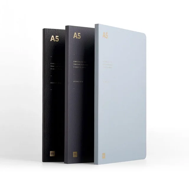 3 Pcs Xiaomi Mijia записная книжка Дневник Блокнот три абзаца внутри страницы Daolin бумага A5 страница гладкие штрихи 3 цвета для школы офиса - Цвет: 3 Pcs