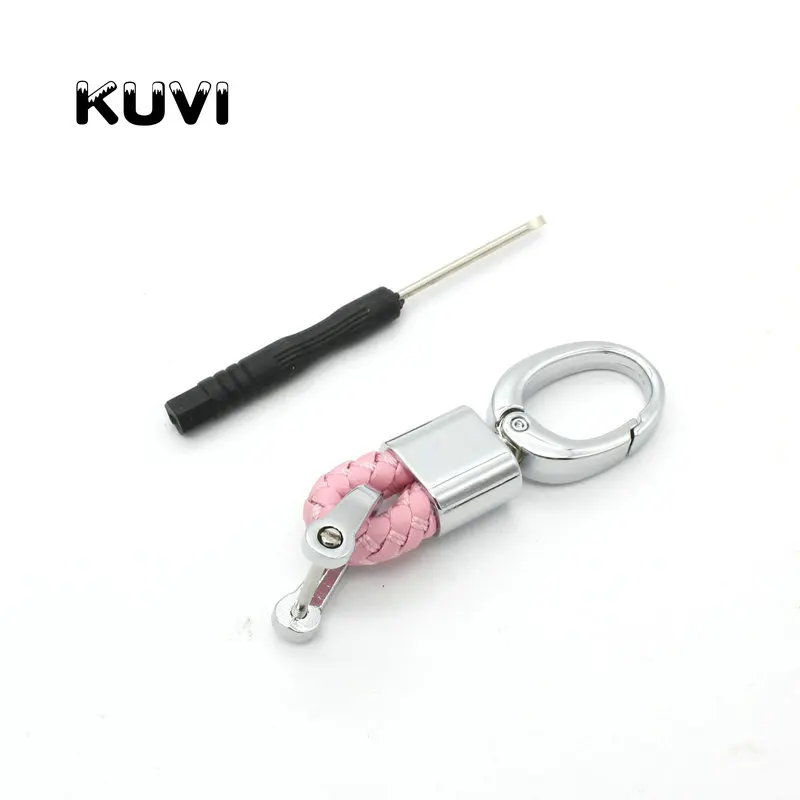 Car Key Ring Keychain Keyring Key Holder For Mercedes Benz W203 W210 W211 W124 W202 W204 AMG keychain - Название цвета: pink