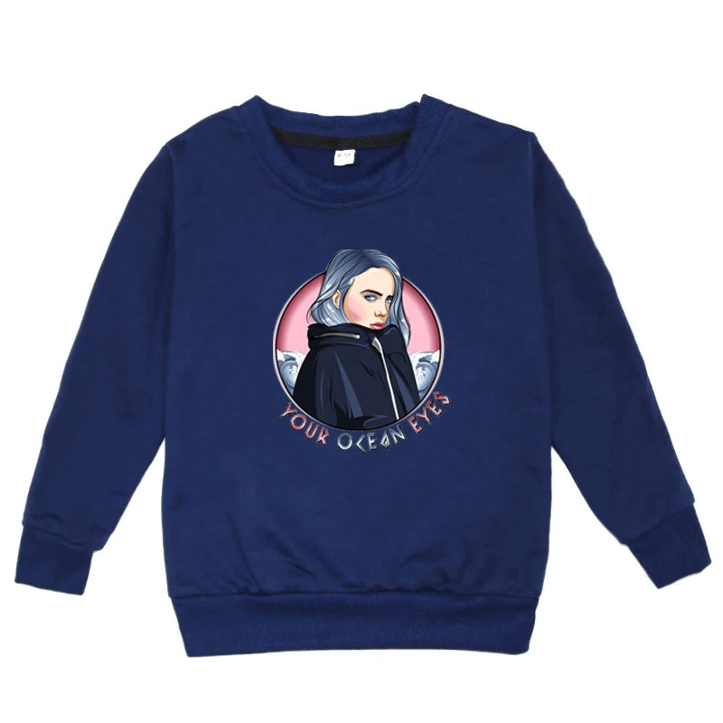 Hoodies 2 Новинка; Billie Eilish; толстовки для маленьких мальчиков и девочек; сезон весна-осень; детские толстовки с капюшоном; Лидер продаж; толстовка с длинными рукавами и принтом; детская футболка; одежда - Цвет: Hoodies 2