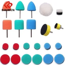 Kit de tampons de polissage pour voiture, 22 pièces, roue en laine éponge pour le nettoyage, élimine les rayures, outil rotatif de beauté, accessoires