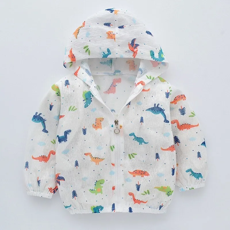 Summer Children Sun Protection Clothing BOY'S Coat Ultrathin Breathable Girls Wind Shield Baby Summer Wear Small CHILDREN'S Aira