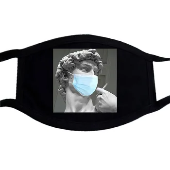 

1 PC The SCP Foundation Máscaras de algodón para mujeres Hombres Negro Cubierta a prueba de polvo Facial Mascarilla transpirable