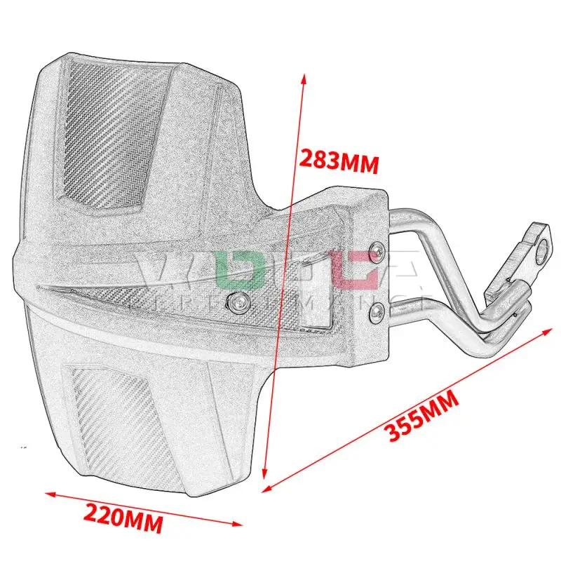 Parafango Posteriore Per Motocicletta XADV 750 NSS750 - Nero, In Alluminio, Antischizzi - Foto 10
