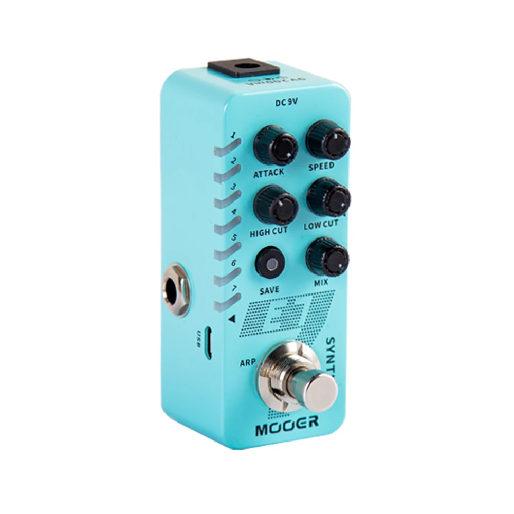 

MOOER E7 Synth Guitar Pedal 7 Types Custom Synthesizer Synth Tones Polyphonic Individual Arpeggiator for Each Tone