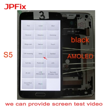 

JPFix Super AMOLED For Samsung S5 G900FD LCD Touch Screen Replacement Display Assembly Dot Screen Line Shadow