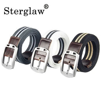 

110*3.8CM New female Unisex Casual Men's stripe Canvas Belts for women jeans wide Nylon Belt Ladies cinturones hombre U026