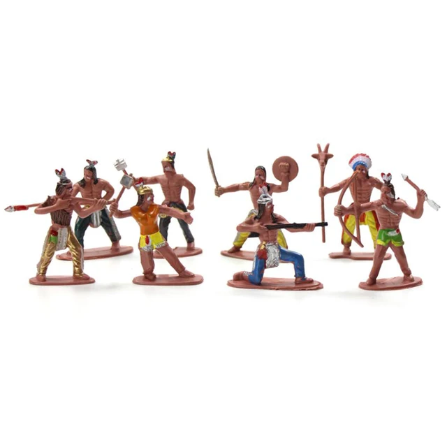 13Pcs/Set Indian Tribes Figures Model Home Desk Decor DIY Scenery Accessory 3