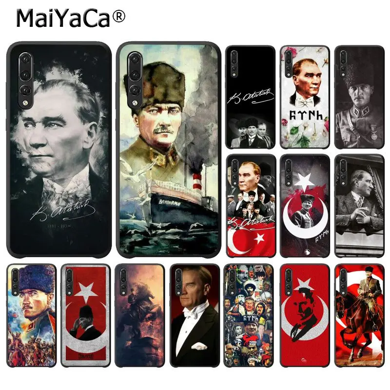 

MaiYaCa Turkey Mustafa Kemal Ataturk Soft Phone Case for Huawei P10 P20 LIte Mate20 Mate10 Lite P20Pro Honor10 9Lite Honor8X