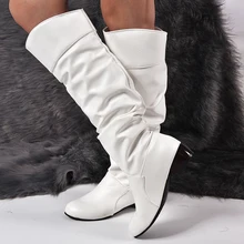 Зимние женские ботфорты на высоком каблуке; кожаные сапоги из искусственной замши на тонком меху; обувь на резиновой платформе в стиле панк; женская обувь черного цвета; Botas Mujer