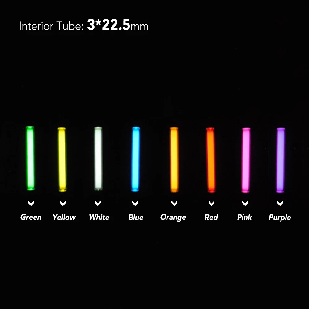 1 шт. 3*22,5 мм тритиевая газовая трубка самосветящаяся наружная аварийная лампа светится в темноте наружные инструменты