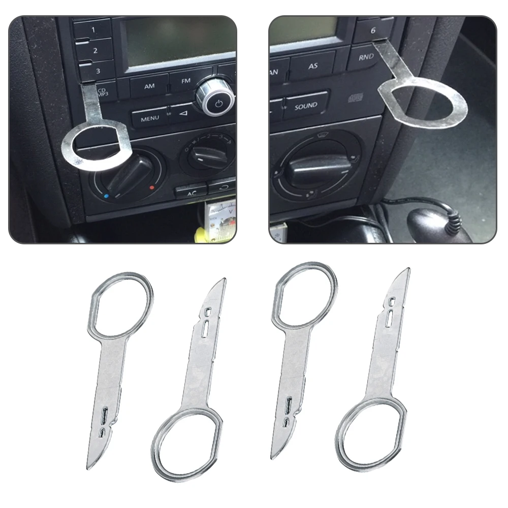 

4pcs/car audio CD key disassembly tool For VW Audi Ford Focus CD Stereo Radio Audio Removal Release Keys Tool