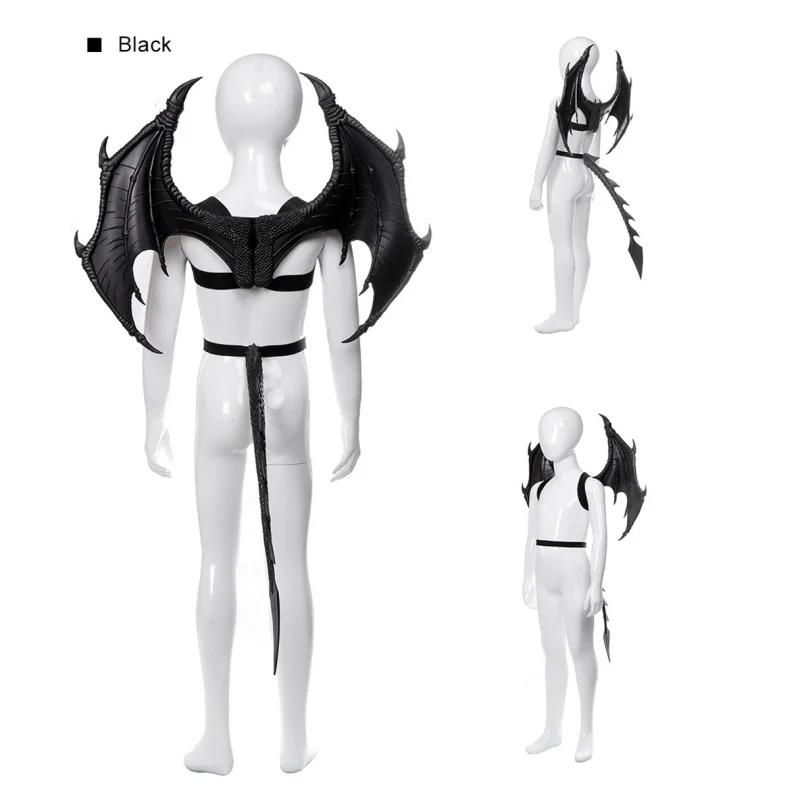 

Halloween Kids Dinosaur Cosplay Decoration Set Wings Tail and Mask Dinosaur Costume For Children Carnival Party MasksCM