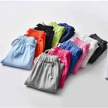 女性のパンツの色の女性の弾性ウエストカジュアルハーレムパンツ(China)