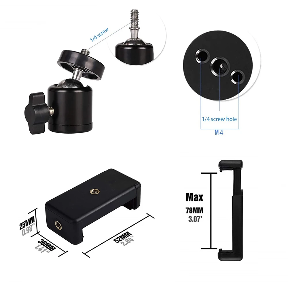 Phone Tripod Selfie Stick 1/4 interface For Phone Smartphone Holder Tripod For Mobile Tripod Phone Stand Selfie Stick Mobile Mask Vlogging Kit