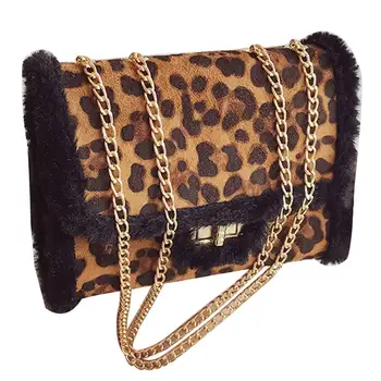 

Designer Handbags Fashion Women Leopard Print Twist Lock Rectangle Chain Crossbody Shoulder Bag Bolsa Feminina сумка женская