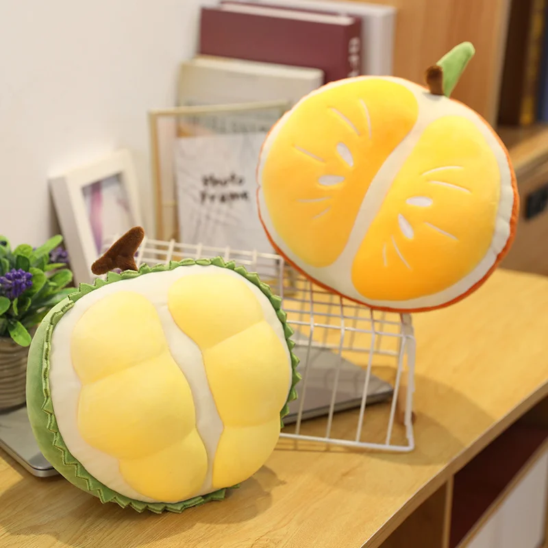 1pc 20cm Cartoon Fruit Durian Plush Toy Cute Simulation Vegetable Orange Pillow Dolls Stuffed Soft Toys For Children Gift | Игрушки и