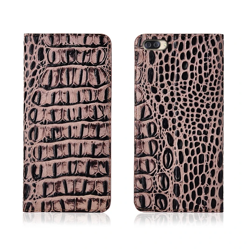  Crocodile pattern genuine leather phone case card slot holder for Asus ZenFone 4 Max ZC554KL/ZenFon