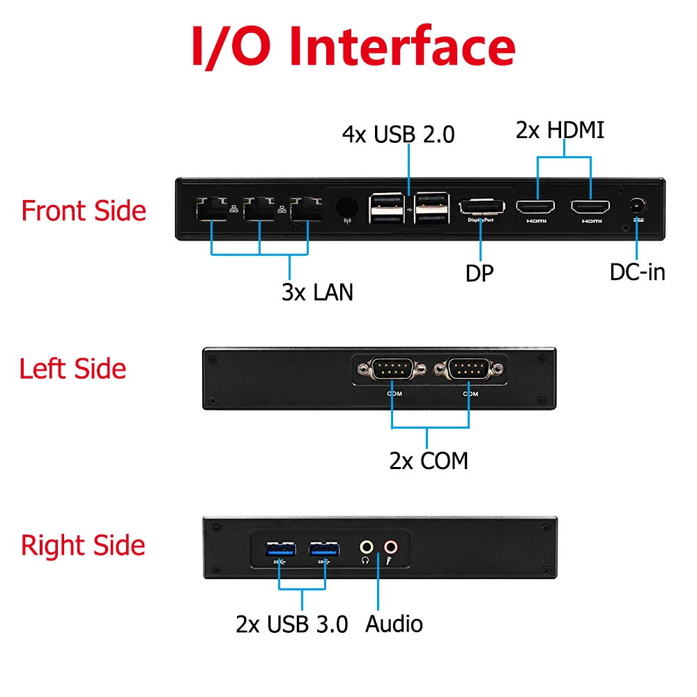 Maxtang Fanless Mini PC with Intel Celeron J3455 Quad Core, Windows 10, Dual WiFi, HDMI, DP, USB-C, 4K Gaming Computer. Description Image.This Product Can Be Found With The Tag Names Barebone Mini PC, Computer Office, Mini pc
