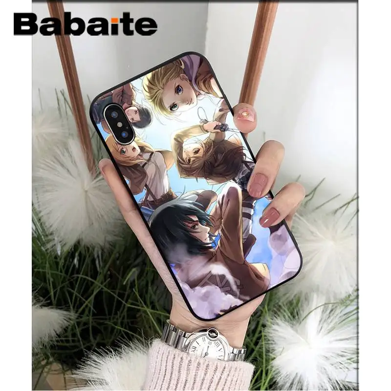 A16 Babaite атака на Титанов аниме Япония черный мягкий чехол для телефона iPhone 8 7 6 6S Plus X XS MAX 5 5S SE XR 11 11pro 11promax - Цвет: A16