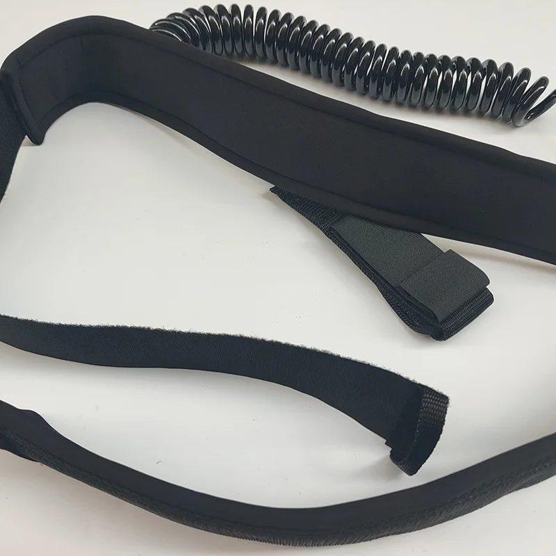 High quality 10ft black Sup waist Leash For Surfing leash