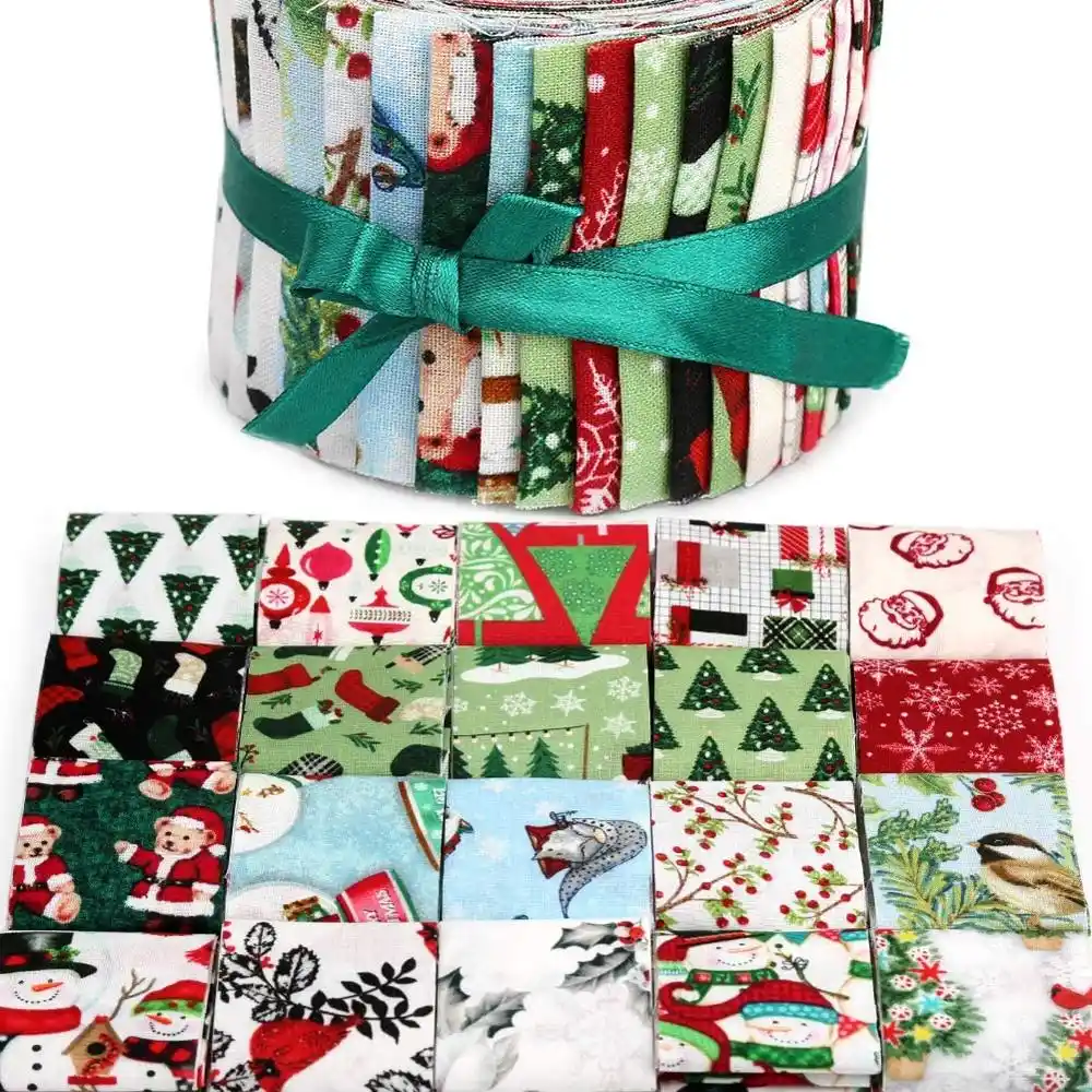Dailylikeゼリーロール生地 クリスマスパッチワーク生地プリントキルティング生地diy針仕事手作り綿ティッシュ 生地 Aliexpress