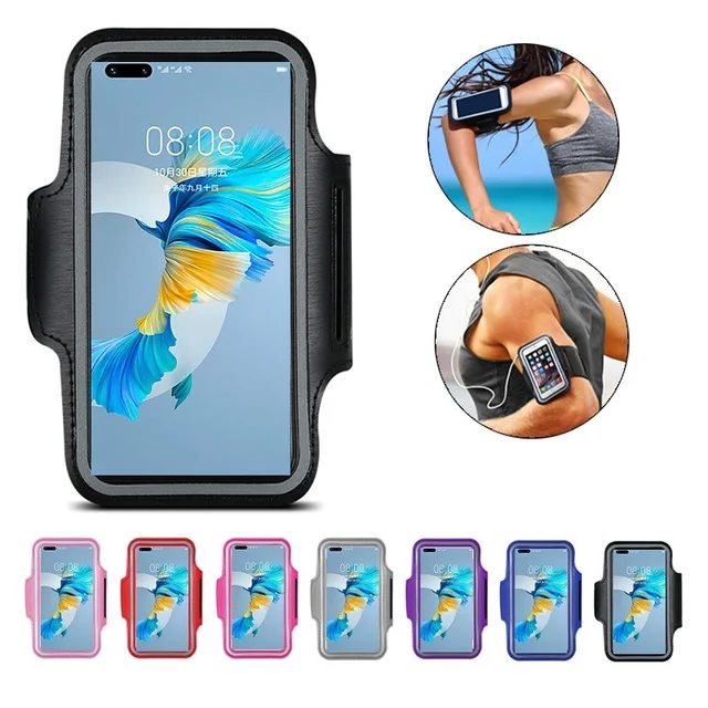 Running Armband For Huawei P40 P30 Pro Brassard Telephone Sport Exercise  Case Mobile Bracelet Smartphone Wrist Belt Accessories