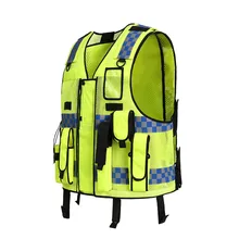 Охранный патрульный жилет Hi Viz желтый промышленная дверь персонал спецодежда защитная одежда высокая видимость ночной светоотражающий, безопасный