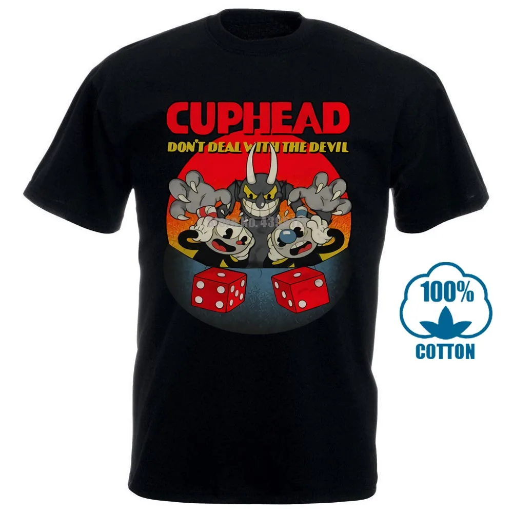 

Cuphead Buddy T-Shirt Cotton Tops T Shirt For Men Normal Tshirts Custom Crewneck Tee Shirt Wholesale Buyer Tops Game 2018 015864