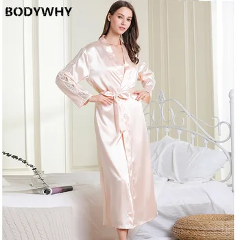 

Women's Pajamas Simulation Silk Pajamas Hanging Skirt Nightgown Two-piece Suit Sexy Nightgown Bathrobes Pajamas Home Clothing