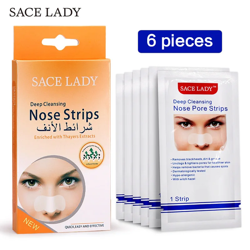 

SACE LADY Nose Blackhead Sticker Remover Mask 24 Pcs Deep Cleansing Purifying Peel Off Nasal Strips Facial Pores Face Skin Care