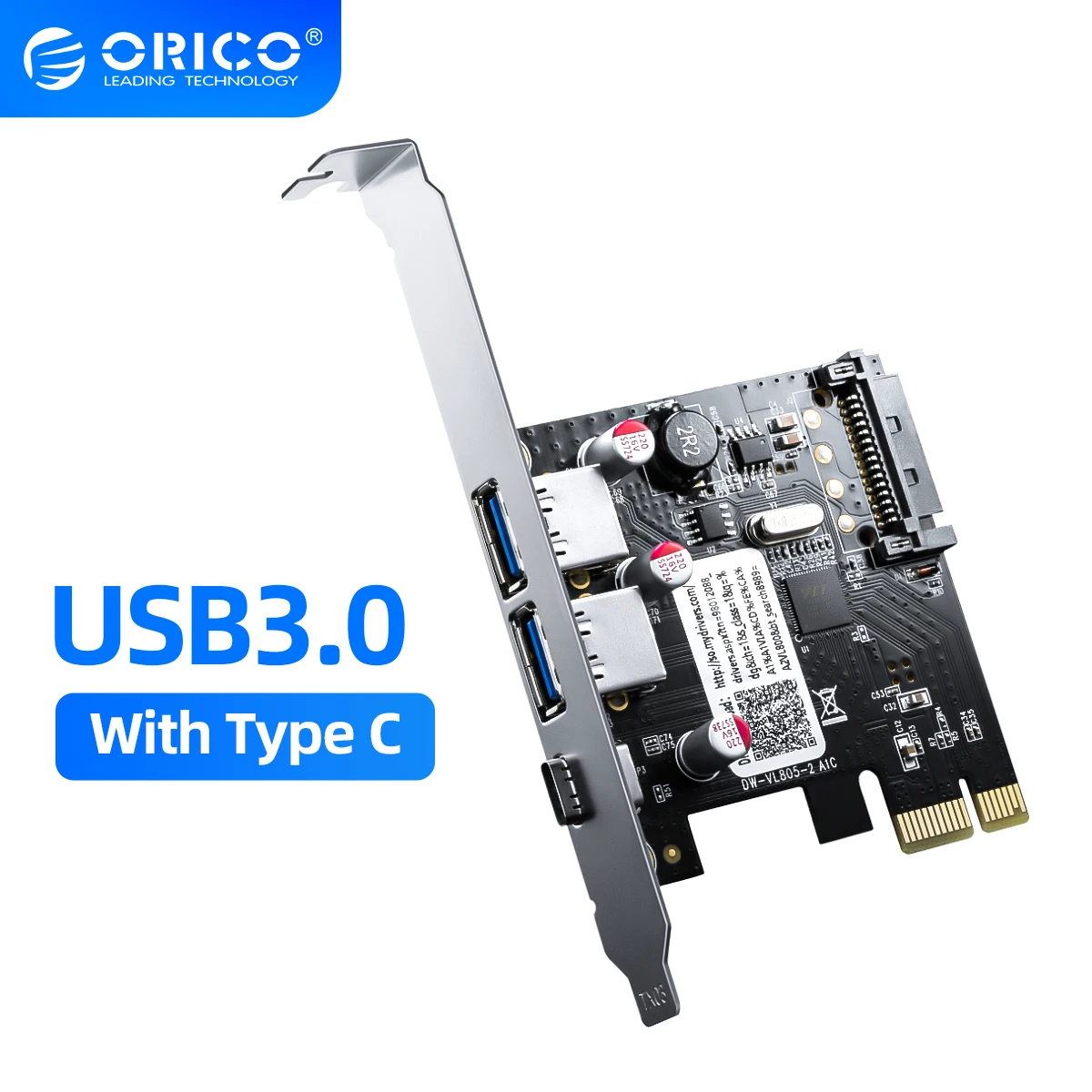 ORICO USB3.0 PCI Express Expansion Card Type c Port Gigabit Network