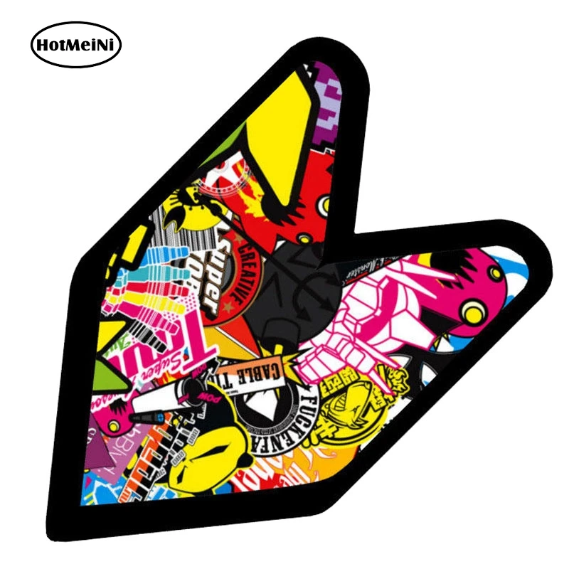 

HotMeiNi 7cm x 13cm Amusing WAKABA BADGE Logo Car Sticker Reflective Motorcycle Parts