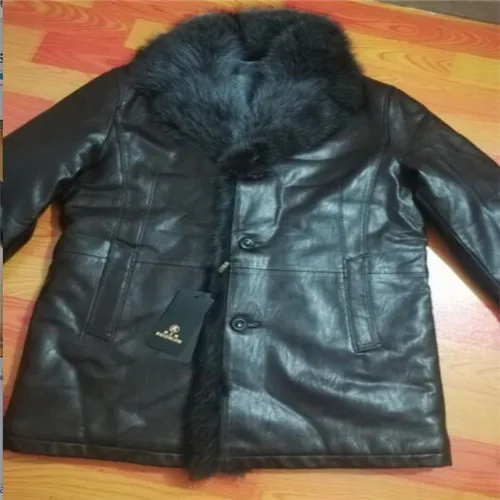 Brown long Nice хороший зимний поп мужской кожаный жакет из овечьей шерсти пальто из натуральной кожи толстый мех животных воротник Jaqueta Masculino плюс размер - Цвет: Brown long
