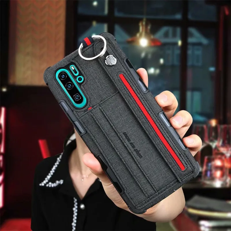 

Wrist Strap Hand Strap Case For Huawei P20 P30 Pro Lite Mate 10 20 Lite Y6 Y7 Y9 2018 2019 Cover Card Holder Luxury Kickstand