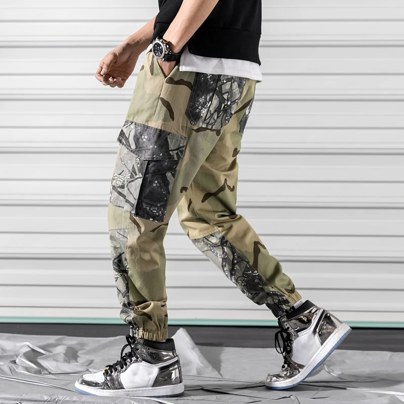  Urban Overalls Outwear Camo Tactical Pants Men Multi-pocket Harem Pants City Tactical Cargo Pants M