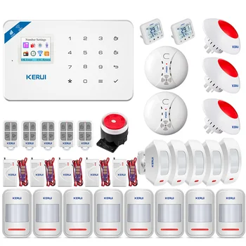 

KERUI Home Protection Alarm System W18 Wireless WIFI Connection GSM Alarm System PIR Motion Detector APP Control Alarm Kit
