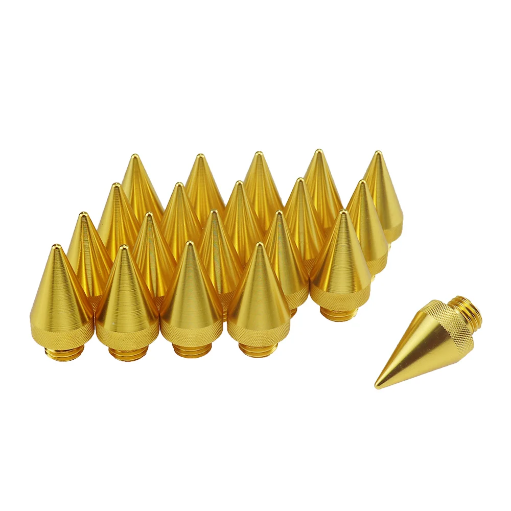 Gold 20pcs-set 12x1,5 Универсальный алюминиевый Расширенный тюнер колеса шипы копье диски Луг гайки Гонки JDM СТИЛЬ стайлинга автомобиля Tunning 20 шт./компл - Название цвета: Gold 20pcs-set