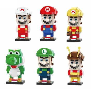 

hot japan classic creators Nintendos game mini super Marios Luigis bee Yoshi figures micro diamond blocks bricks toys for gift