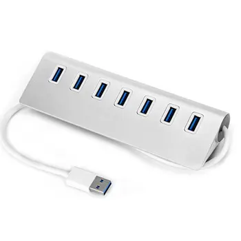 

7 Port USB 3.0 Hub Portable Aluminum charging and Data Hub 3-Foot USB 3.0 Cable Portable Alumium Alloy Hub USB 3.0 Hub