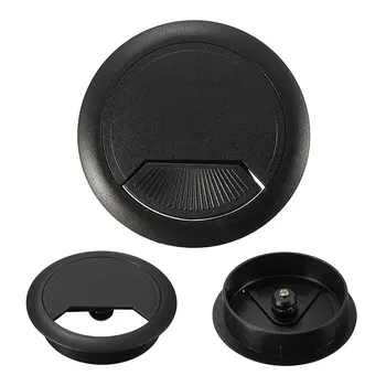 

Desk Wire Hole Cove 60mm ABS Plastic Surface Line Box Computer Grommet Port Table Cable Outlet Cover Cover Cover Gray Office