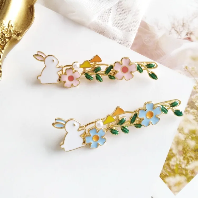 New Simple and Creative Cute Girl Hair Clips Trends Beautiful Rabbit Hair Accessories Students Wear Matching Accessories