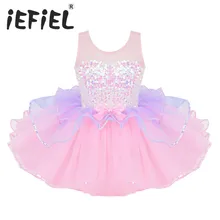 Балетные балерины для девочек; танцевальные платья; блестящее Сетчатое платье с блестками и бантом на талии; балетное танцевальное гимнастическое трико; фатиновое платье-пачка