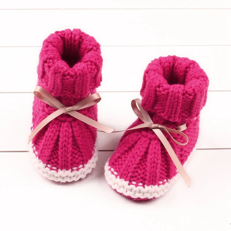 Cute Baby Kids Warm Knitting Boots Hot Sale Autumn Winter Newborn Toddler Children First Walkers Shoes Windproof |