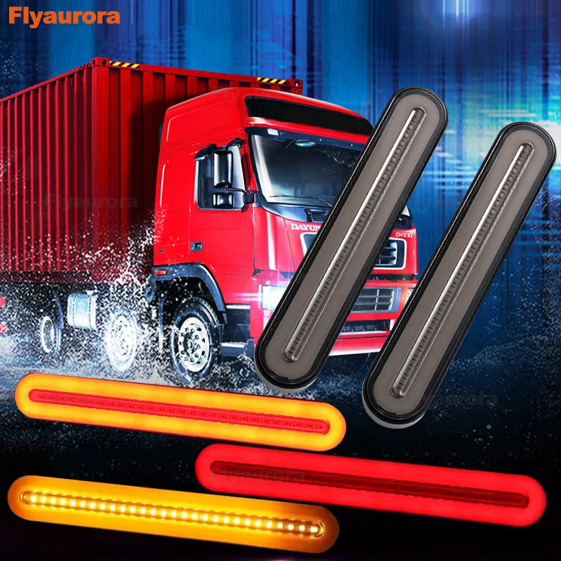 

Trailer Truck Brake Light Tail Brake Stop Turn Light Sequential Flowing Signal Light 100 LED Lamp Taillight Tail Light 12V-24V
