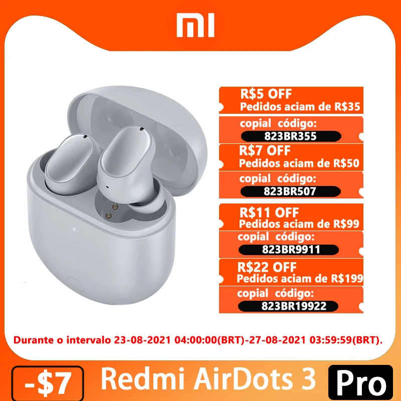 Беспроводные наушники Xiaomi Redmi buds 3 pro AirDots Pro TWS Bluetooth 5 2 с ИИ шумоподавлением для K40