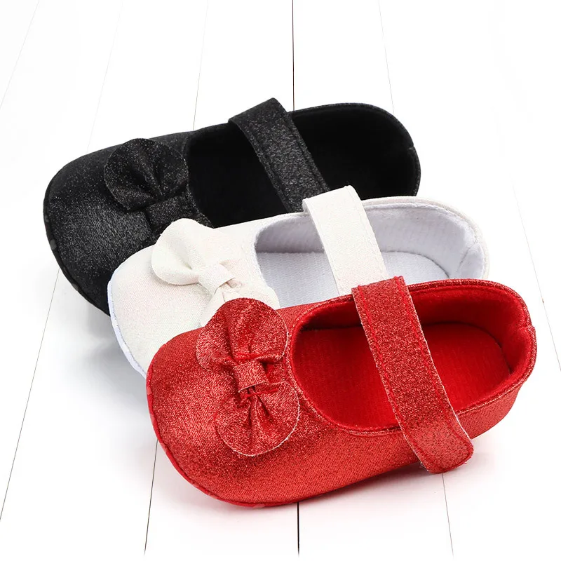 

Solid Color Bow Princess Shoes Spring And Autumn Shoes Soft Bottom BABY'S Shoes Shoes Toddler Shoes 2034