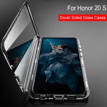 Роскошный Магнитный адсорбционный чехол для huawei Honor 20 S, металлическая рамка, Doubl, боковая стеклянная крышка, Honor20S, защитный чехол для телефона, оболочка