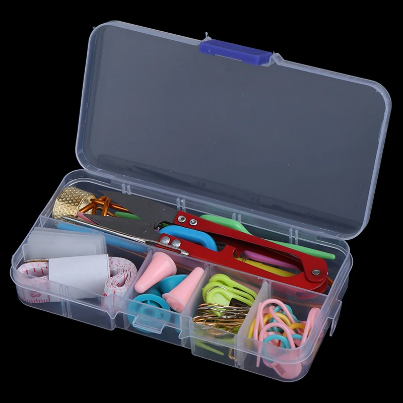 56Pcs/Set Crochet Hook Knit Yarn Weave Knitting Needle Clip Marker Tool Set New
